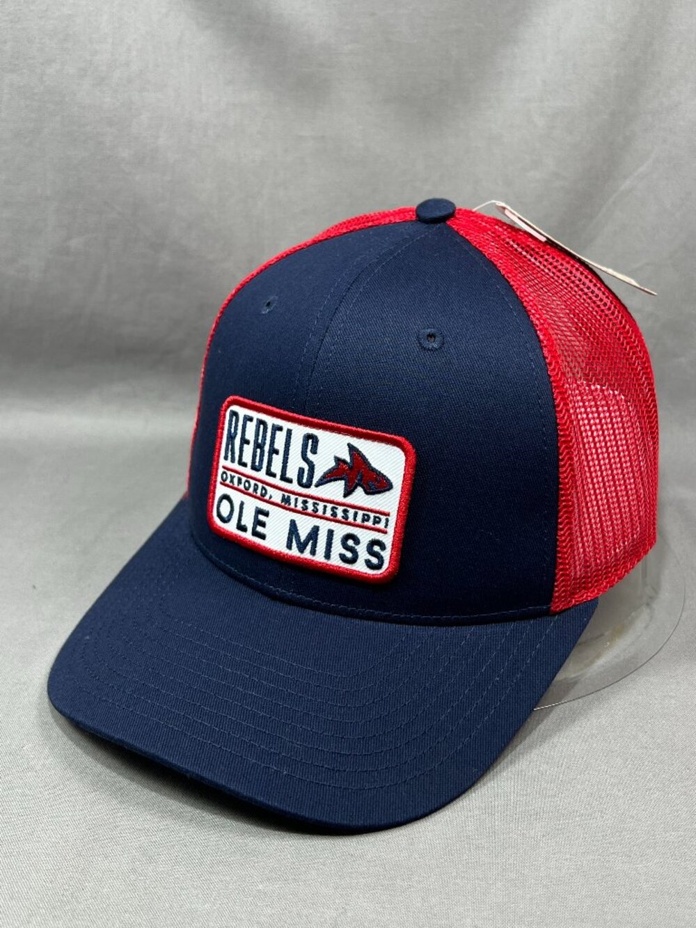 Ole Miss Rebels Mississippi The Game Trucker Hat Red Navy Mesh Snapback Ball Cap